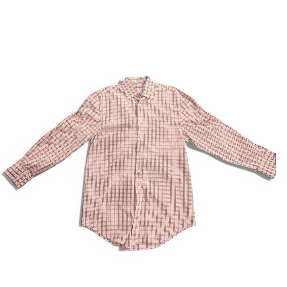 Peter Millar Pink Plaid Casual Shirt